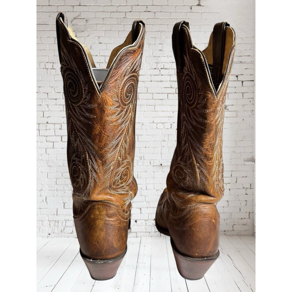 Justin L4332 Women's size 7 B Western Cowgirl Damiana Leather Snipped Toe Boots - Picture 2 of 16